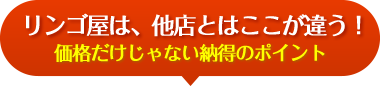 リンゴ屋は他店とはここが違う！価格だけじゃない納得のポイント